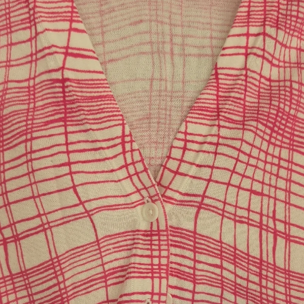 LOFT Pink and White Checkered Sweater - Picture 3 of 6